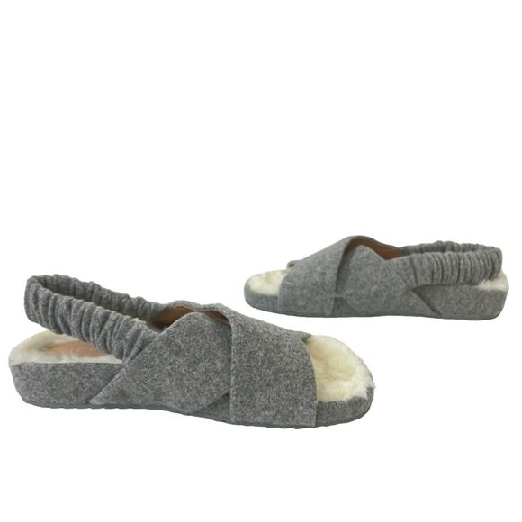 Cole Haan Women’s Size 7.5 Gray Mojave Criss-Cross Wool Comfy Slingback Slippers - Picture 5 of 8